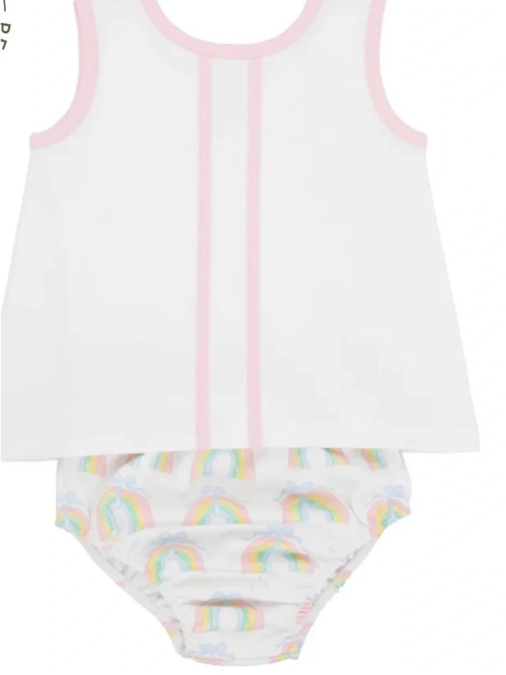 Cream & Pink Set with Rainbow Bottoms